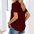 thumbnail image 5 of Bovxnpu Summer Short Sleeve Button Down Shirts Collared Button Pocket Top Casual Summer Tops (Women's or Women's Plus), 5 of 7