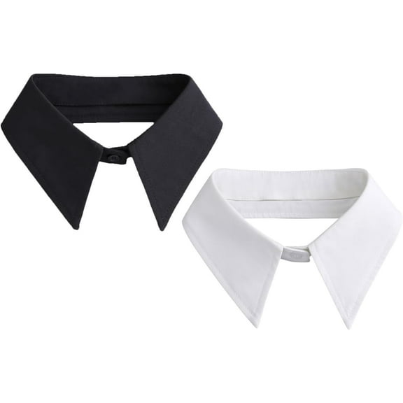 Camicover Women's Necklace Collars 2-Pack Office Chokers Fake Collar Pointed Collar Clothings Accessories