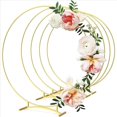 thumbnail image 4 of 10 Piezas de Centro de Mesa de Floral de Base Curva de Metal para Mesa, Anillos de de de Metal con Soportes para Decoraciones de Mesa, 4 of 5
