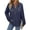 Navy, variant on Fantaslook Hoodies for Women Waffle Knit Sweatshirts Drawstring Long Sleeve Tops Button V Neck Pullover