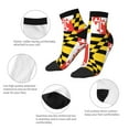 thumbnail image 4 of Breathable Athletic Socks Maryland Flag Cushioned Quarter Socks for Men Women, 4 of 7