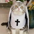 thumbnail image 3 of ZZ Pet Cat/Dog Nun Costume Clothing- Cute Funny Sister Habit Dress Outfit for Halloween Christmas Festival Cosplay Party (Medium), 3 of 7
