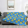 thumbnail image 2 of Naloa Cute Yellow Rubber Ducks Flannel Fleece Throw Blanket for Bed Couch, Thick Blanket - All Seasons Suitable for Women, Men and Kids-80"x60", 2 of 6