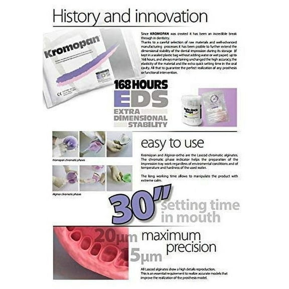 LA-KRM302 Kromopan 100 Alginate, Type 1, Shape, (Pack of 20)