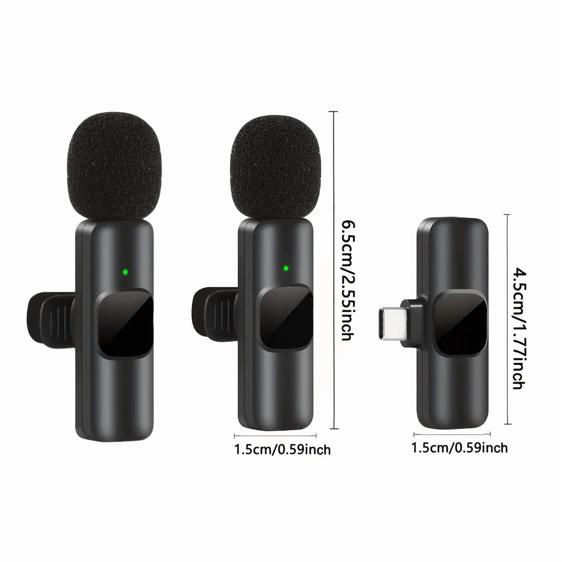 1-to-2 Wireless Lavalier Microphone for Type-C | Dual Mic System for Phones & Computers | Plug-and-Play, Smart Noise Cancellation | Crystal-Clear Audio for Interviews, Vlogging, Teaching