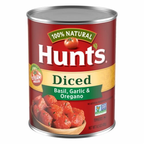 Hunt’S Diced Tomatoes With Basil Garlic And Oregano 14.500 OZ - Pack of 2