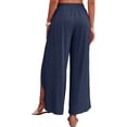 thumbnail image 5 of TYGHBN Womens Wide Leg Pants Flowy Summer Business Work Casual Beach Palazzo Pants Business Casual Pants for Women plus Size Wide Legged Pant Long Linen Pants Women Womens Pant Romper Casual Workout, 5 of 7