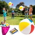 thumbnail image 3 of 27cm 4-Color Beach Balls for Yard Game, Funny Large Inflatable Balls with Pump, Back Yard Outdoor Toss and Catch Balls Game for Adults Family, Summer Beach Party Camping Activities, Garden Play Games, 3 of 5