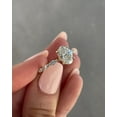 thumbnail image 6 of SOLITAIRE JEWELS 1.20Ct Oval Moissanite Solitaire Accent Pave Setting Wedding 18K Gold Ring, 6 of 6