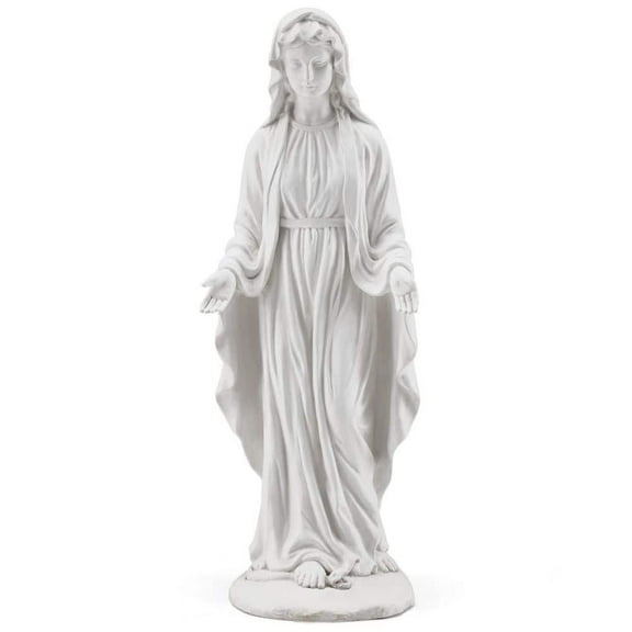 29.5 in. Religious Virgin Mary Statue Outdoor, Spiritual Garden Decor, Waterproof Sculptures