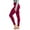 Burgundy, variant on Lush Moda Leggings for Women with Comfortable Yoga Waistband - Buttery Soft in Many of Colors - fits X-Small to X-Large, Black
