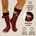 thumbnail image 5 of LazyOne Knitted Slipper Socks for Women, Cute Women's Clothing (Moose Plaid, S/M), 5 of 7