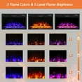 thumbnail image 2 of WAMPAT 26" Electric Fireplace, in-Wall Recessed with Heater, Linear Wall Fireplace with Thermostat, Adjustable Flame Color and Brightness, Remote Control with Timer, 1400W, 2 of 8