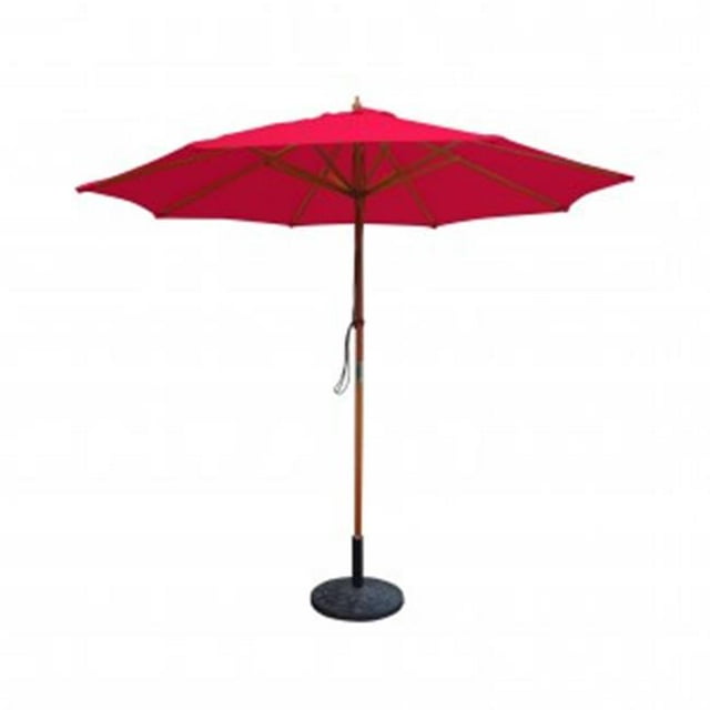 Jeco UBP91-UBF1 9 Ft. Wood Market Umbrella - Red