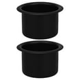 thumbnail image 2 of WORGEOUS 2 portavasos de acero inoxidable para mesa de póquer, portavasos deslizantes para mesa de póquer, escritorio de trabajo y barcos, RV, coches, camiones, color negro, 2 of 7