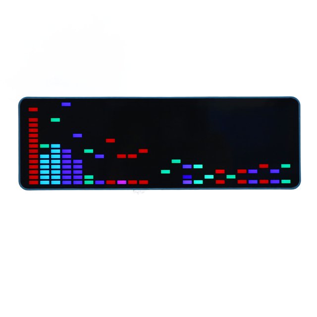 Music Spectrum Display, Colorful Spectrum Pickup 16x24 384 RGB Lights 4 Time Display Modes for Car Home Theater