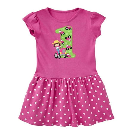 

Inktastic Tractor Girl 1st Birthday Gift Baby Girl Dress