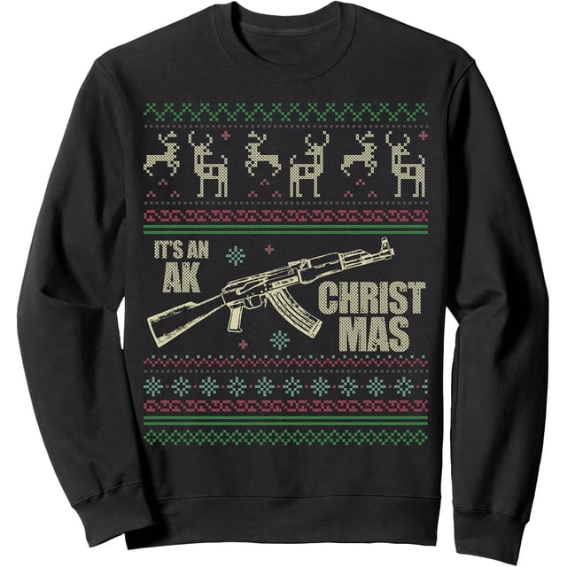 AK47 - Sudadera de regalo con diseño de Navidad, divertida pistola AK-47