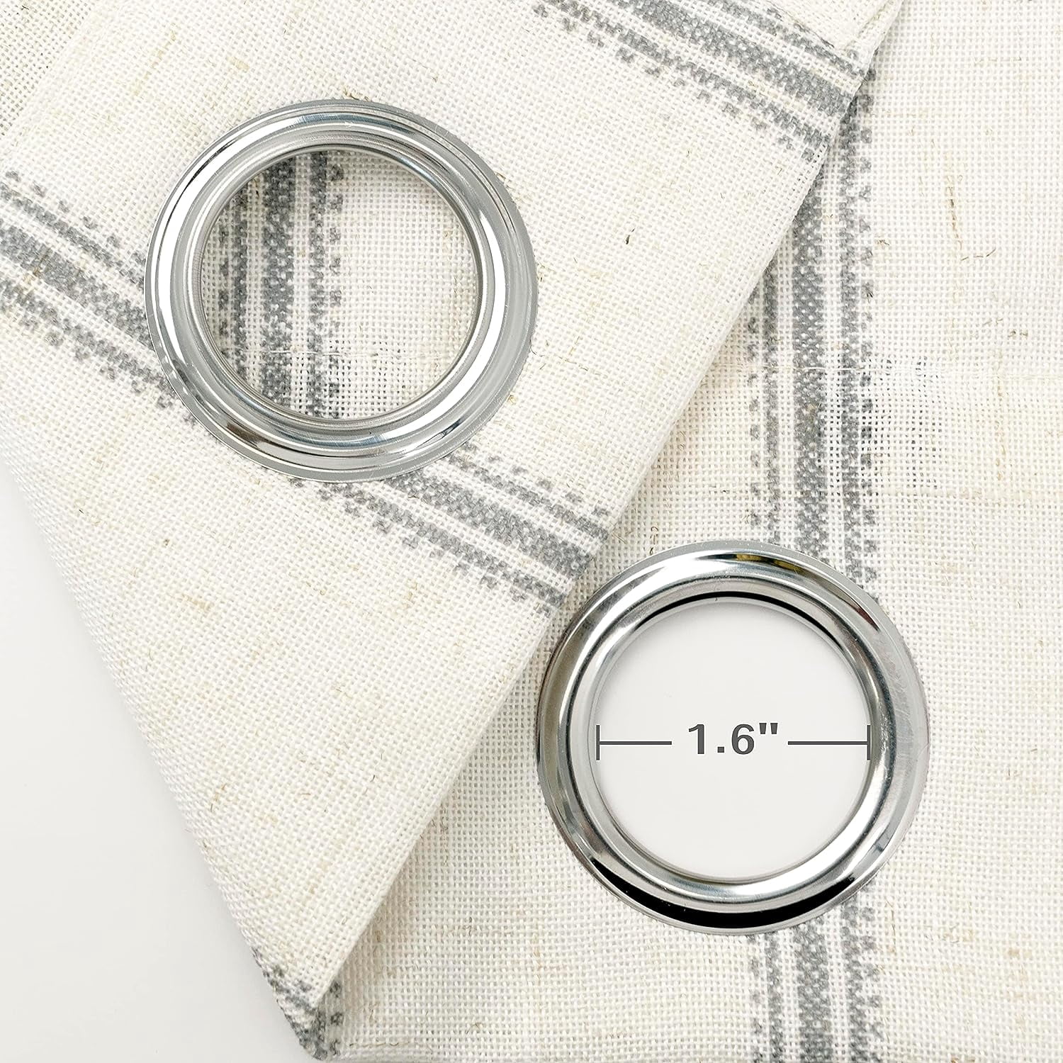 DriftAway Farmhouse Linen Blend Blackout Curtains 50" Width X 102" Length - Gray