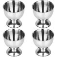 thumbnail image 1 of Set of 4 Stainless Steel Egg Cup Holder Set,Kitchen Tool（silver）, 1 of 5
