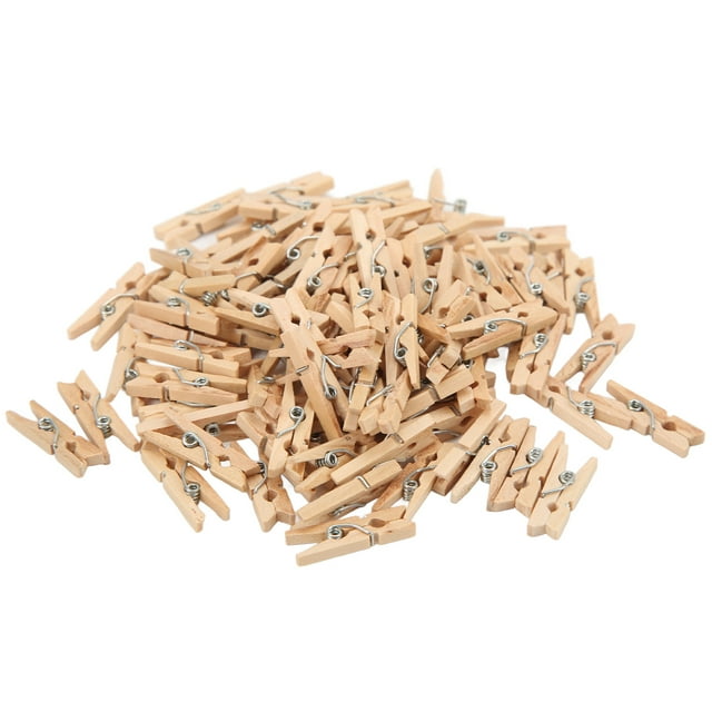 Wooden Clothespins,100Pcs Mini Clothes Pins Small Clothes Pins Picture Clips Expertly Crafted