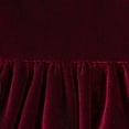 thumbnail image 4 of Odeerbi Infant Toddler Girls Solid Color Single Sided Velvet Lace 2025 Long Sleeves Ruched Dress, 4 of 9