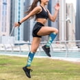 thumbnail image 6 of Lsque Field Bicycle Young Sunflower Pattern Sport Compression Socks for Men & Women 15-20 mmHg Knee High Nurse Pregnant Running Medical and Travel Athletic, 6 of 6