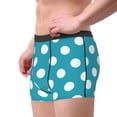 thumbnail image 2 of Honeii Sky Blue And White Polka Dot Print Mens Boxer Briefs Breathable,Boxer Brief for Men, Moisture-Wicking Underwear-XX-Large, 2 of 5