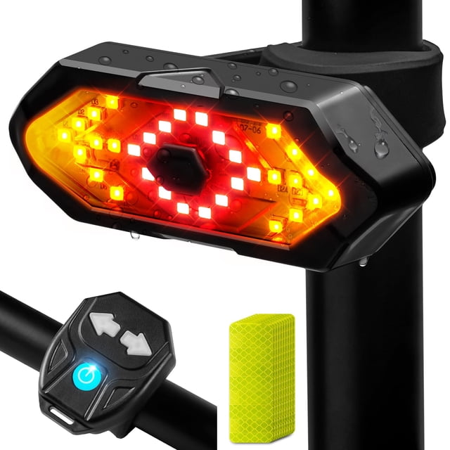 Luz trasera para bicicleta Hcikoat con intermitentes, 120 lúmenes, recargable por USB