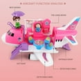 thumbnail image 4 of AJZIOJIRO Kids Toddler Airplane Toys for 3 4 5 6 7 8 Year Old Girls Kids Toys Plane with Play House Transport Cargo Airplane, 4 of 11
