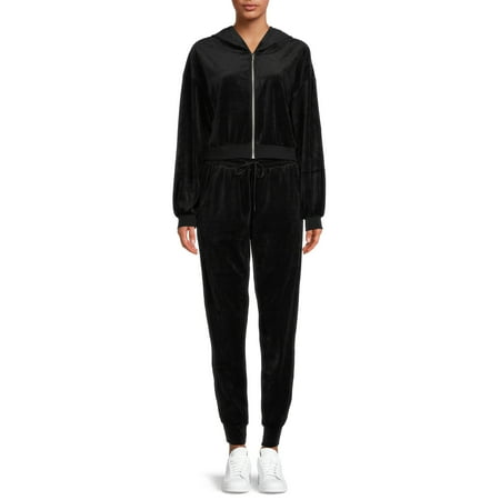 Liv & Lottie Juniors’ Velour Hoodie and Joggers Set, 2-Piece