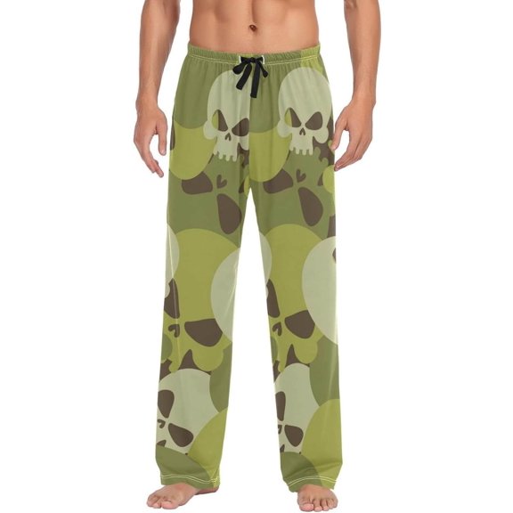 GZHJMY Vintage Skull Bones Camouflage Camo Pajama Pants For Men, Men's Separate Bottoms, Lounge Pants with Pockets, Christmas New Year Gifts, XX-Large, Christmas New Year Gifts, XX-Large