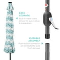 thumbnail image 6 of Best Choice Products 10ft Solar LED Lighted Patio Umbrella w/ Tilt Adjustment, UV-Resistant Fabric - Striped Sky Blue, 6 of 7