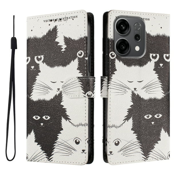 FOXDOCK Funda Tipo Cartera para OPPO Reno 14 con Soporte y Correa – Diseño de Patrones Lindos