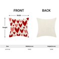 thumbnail image 3 of Valentine Pillow Covers 18x18 Set Of 2 Romantic Red Pink Love Heart Decorative Throw Pillow Covers Valentine''s Day Wedding Mother''s Day Anniversary Linen Cushion Cover Decoration For Couch Sofa, 3 of 6