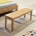 thumbnail image 2 of BALANBO  Bed End Bench Wood Bench Living Room Entrance Bench Bedroom Seat Dining Table Chair, Bedroom, Living Room, Kitchen Wooden Bench (Natural Color), 2 of 7