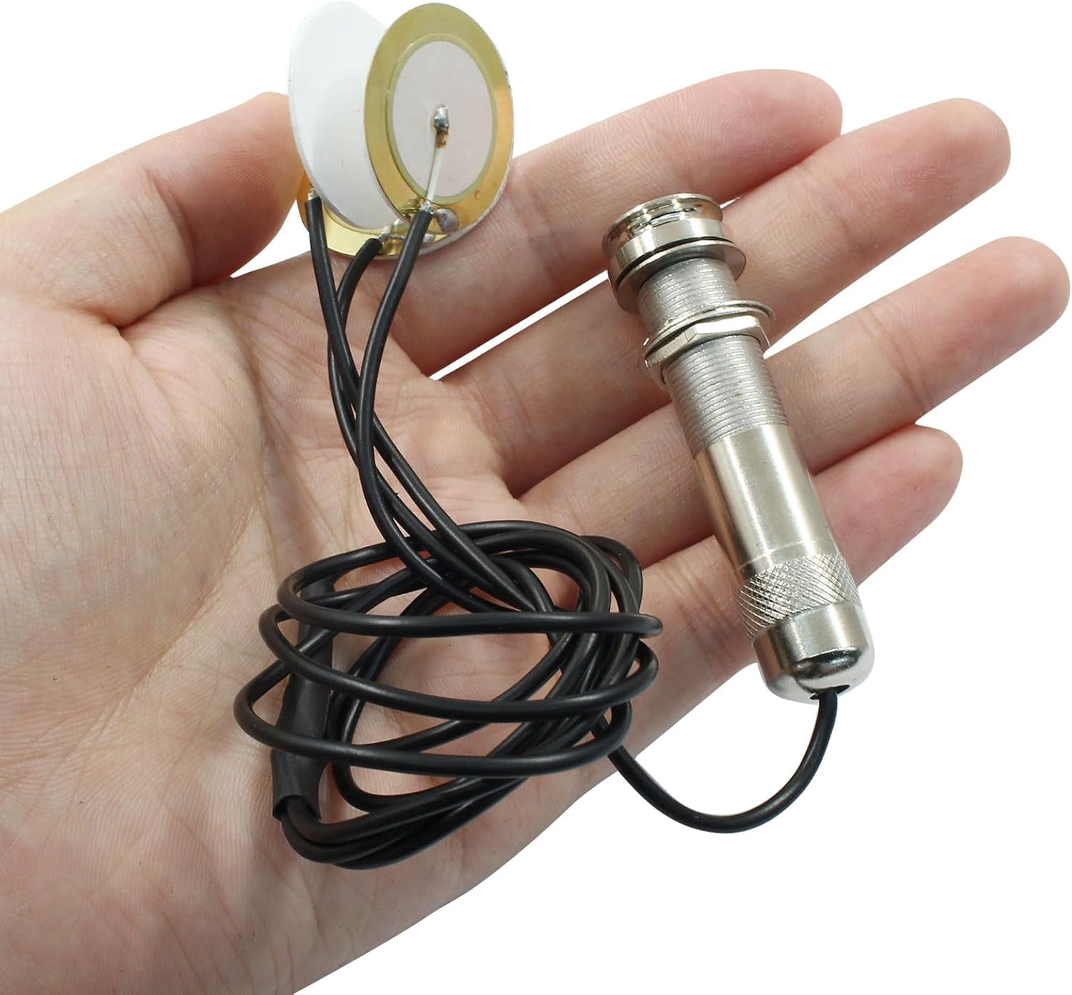 Piezoelectric pickup sensor with 2 accessories, 3-in-1 microphone contact piezoelectric pickup, suitable for electronic acoustic guitars, violins, ukuleles, and other instruments