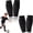 Black+Black, variant on Soccer Shin Guards for Kids, Youth and Adults with Honeycomb Pads, Lightweight Breathable Elastic Calf Compression Sleeves