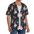 thumbnail image 2 of Naloa Cute Santa Claus Gift Men's Loose Fit Cuban Collar Short-Sleeve Shirt, Hawaiian Shirts, Mens Shirts Casual for Everyday Wear Outings-Small, 2 of 5
