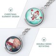 thumbnail image 4 of EeaseCA Cartoon Santa Double-sided Rotating Key Chain Christmas Key Chain Gift, 4 of 8