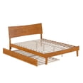thumbnail image 2 of Phoenix Queen Solid Wood Platform Bed with Twin XL Trundle in Light Toffee, 2 of 14
