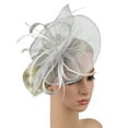 thumbnail image 3 of Relanfenk Women's Fascinator Hat Imitation Sinamay Feather Tea Party Pillbox Flower Derby, 3 of 7