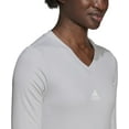 thumbnail image 3 of Adidas Women's Team Long Sleeve Base Tee XL Light Gray, 3 of 7