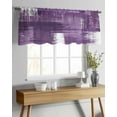 thumbnail image 4 of Purple Abstract Valance Curtains for Kitchen/Living Room/Bathroom/Bedroom Window, Modern Mottled Art Oil Painting Rod Pocket Small Topper Half Short Window Curtains Voile Sheer Scarf 42"x12", 4 of 8