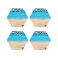 thumbnail image 2 of Balery 4 Pcs Boards And Beachleather Coasters Set, Drink Table Cup Coasters For Living Room Kitchen Coffee Decor, 2 of 9