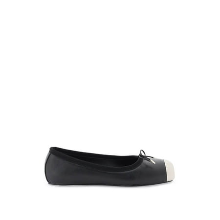 

Alexander Mcqueen Nappa Leather Ballet Flats With Metallic Toe Women