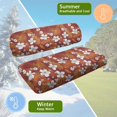 thumbnail image 6 of FUIALDOLG Brown Golf Seat Covers for Cart Universal Fit Club Car Precedent Tropical Flower Palm Leaves Print Breathable Golf Cart Bench Seat Covers Washable Fashion Accessories, 6 of 8