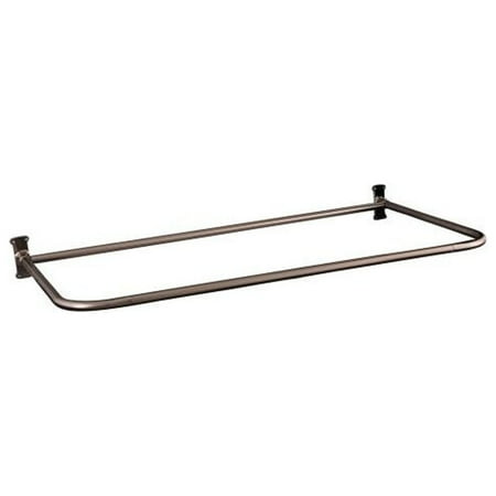 Barclay4145 "D" Shower Rod-Color:Brushed Nickel