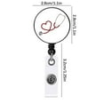 thumbnail image 3 of Nurse Badge Buckle Love Stethoscope Easy-To-Pull Buckle Retractable Badge Easy-To-Pull Certificate Buckle, 3 of 9