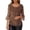 Brown, variant on Womens Pullover Casual Elegant Draped Neckline Sheer Mesh Sleeves Soft Breathable Beach Clothes for Women,Brown,M